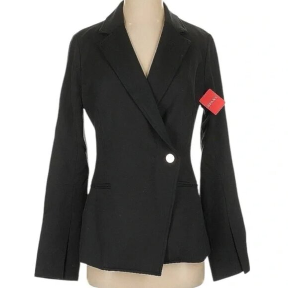 Spanx Perfect Asymmetrical Blazer Black Women's Size S NWT - Picture 1 of 13